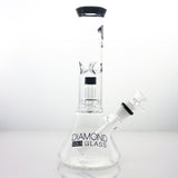 Diamond Glass - 11" Clear Mansion Matrix Water Pipe - Black