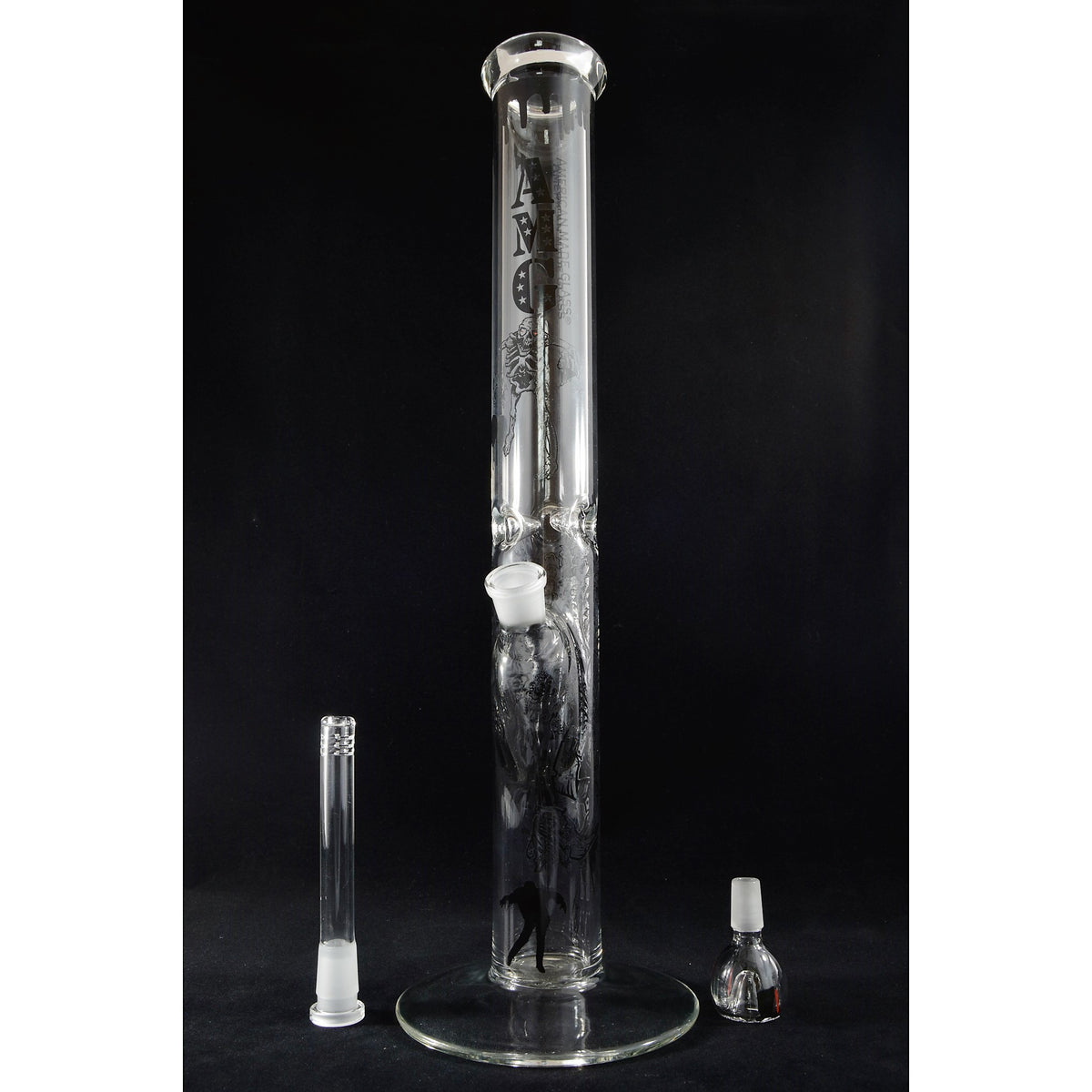 AMG Glass Massive 18 inch Clear Straight Tube Zombie Themed Bong