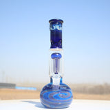 Glass City 10.5" Blue Buddha Glass Water Pipe Bong w/ Tree Perc
