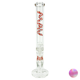 18" x 9MM Gold Red Cali Map Slab Straight Bong + Ash Catcher Combo