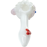 "White Heart" Solid Ivory Glass Spoon