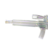 Iridescent Rifle Gun Style Glass Bong Water Pipe