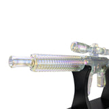 Iridescent Rifle Gun Style Glass Bong Water Pipe