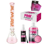 Pink Solution Bubble Gum Vibes 18" Full Color Beaker Bong Package Deal