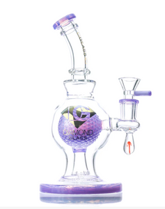 Diamond Glass - 8" Ball Drop Water Pipe Bong