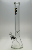 TAG - 18" Super Thick 9MM Clear Glass Beaker Bong