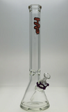 TAG - 18" Super Thick 9MM Clear Glass Beaker Bong