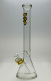 TAG - 18" Super Thick 9MM Clear Glass Beaker Bong