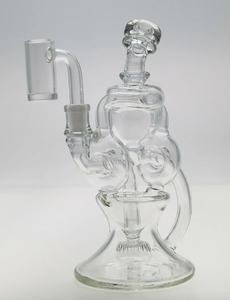TAG - 8" Twin Arm Super Slit Donut Wormhole Recycler Dab Rig