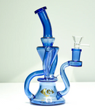 Diamond Glass - 8" Full Color Recycler Bong