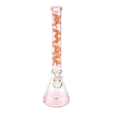 Pink Solution Bubble Gum Vibes 18" Full Color Beaker Bong Package Deal