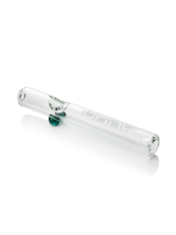 GRAV Clear Classic Steamroller hand pipe with etched label, 7