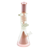 OS90 oversized Slitted Pyramid Beaker Freezable Coil System pink milky pink