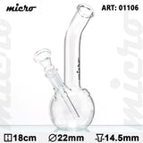 7" Micro Simple Glass Water Pipe Bong