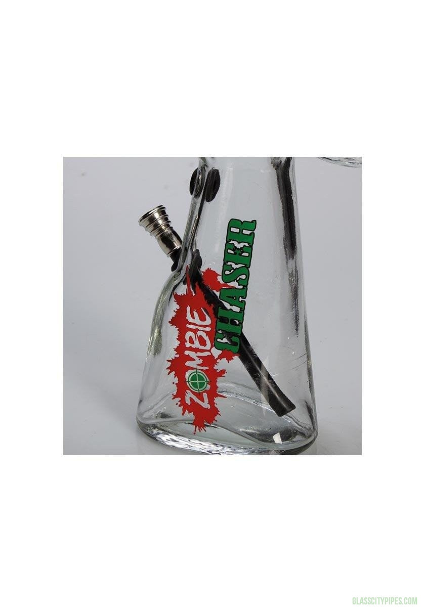 Black Leaf Zombie Chaser Machine Gun Style Glass Bong Water