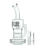 UPC 8" Double Chamber Honeycomb to Showerhead Glass Dab Rig