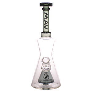 MAV Glass 10" Pyramid Hourglass Bong w/ Percs