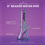 Grav Labs Beaker Base 8 inch Glass Bong Water Pipe