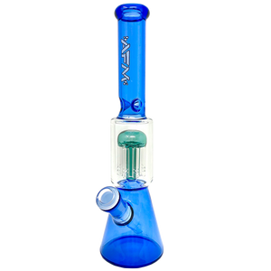 AFM Glass 12" Water Pipe Bong w/ 8 Arm Perc - Blue