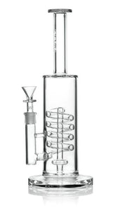 Grav Labs 12" Clear Glass Coil & Showerhead Bong