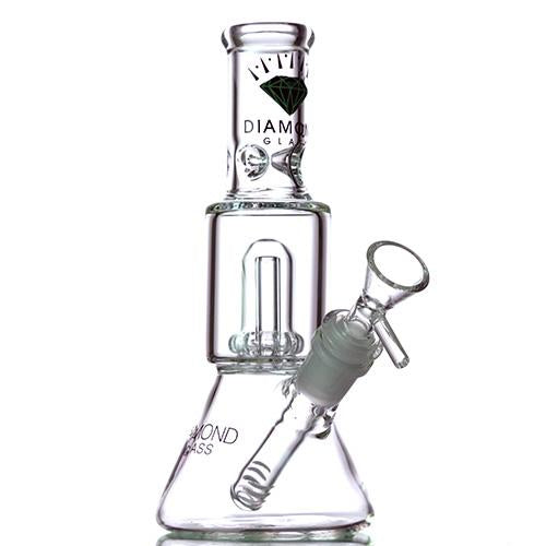 Diamond Glass - Beaker Base Water Pipe Bong with UFO Percolator - Black