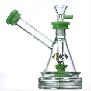 Diamond Glass - 6" Showerhead Perc Glass Water Pipe Bong