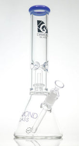 Diamond Glass - 14" Thick Glass Percolator Water Pipe - Milk BlueDiamond Glass - 14" Thick Glass Percolator Water Pipe - Milk Blue