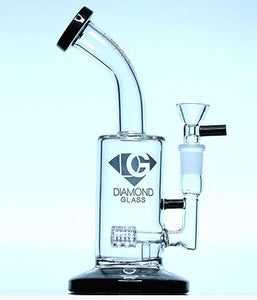 Diamond Glass - 9" Flared Base Water Pipe Bong with Showerhead Perc