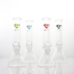 Diamond Glass - 8" Clear Beaker Base Glass Water Pipe