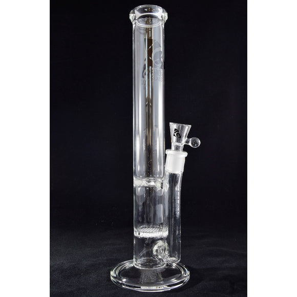 Diamond Glass - Tall Water Pipe Bong with Dual Honeycomb and Turbine Percs
