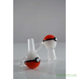 Empire-Glassworks-Worked-Pokeball-Dropdown-14mm-Female-To-14mm-Male-Adapter
