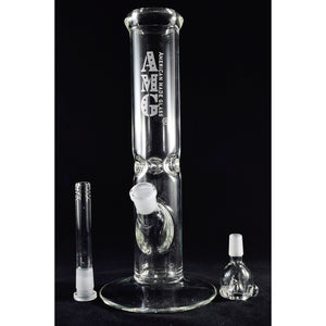 AMG Glass Tall 12 inch Clear Flared Base Glass Bong Water Pipe