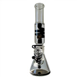 12 Inch Freezable Coil Glass Water Pipe Bong w/ Black Accents