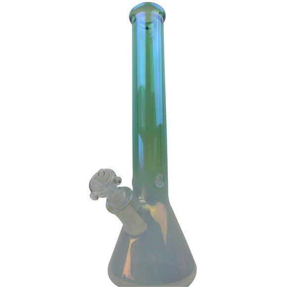 16 Inch Beaker Base Iridescent Bong with Super Thick Glass
