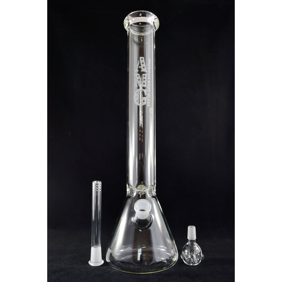 AMG Glass Massive 18 inch Clear Beaker Base Glass Bong Water Pipe