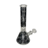 12 Inch Illuminous Decal Water Pipe Bong w/ Thick Glass