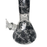 12 Inch Illuminous Decal Water Pipe Bong w/ Thick Glass