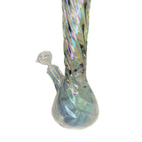 16 Inch Beaker Base Iridescent Spiral Bong with Super Thick Glass