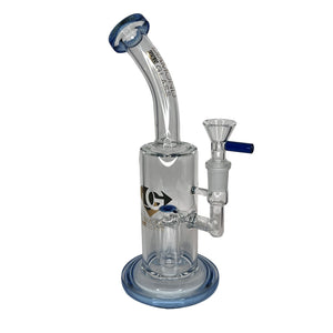 Diamond Glass - Flared Base Water Pipe Bong with Tree Percolator - Blue Violet