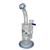 Diamond Glass - Flared Base Water Pipe Bong with Tree Percolator - Blue Violet