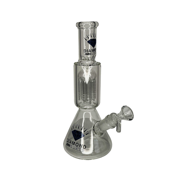 Diamond Glass - Beaker Base Glass Water Pipe Bong with Tree Percolator