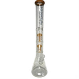 AFM Glass 18" SUPER THICK Bong w/ Double Arm Perc - Amber