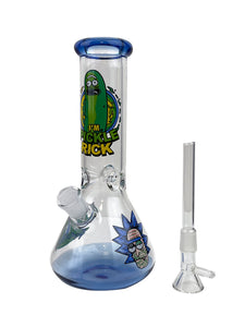 8 Inch Pickle Rick Beaker Base Glass Water Pipe Bong