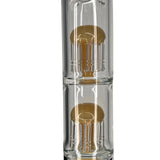 AFM Glass 18" SUPER THICK Bong w/ Double Arm Perc - Amber