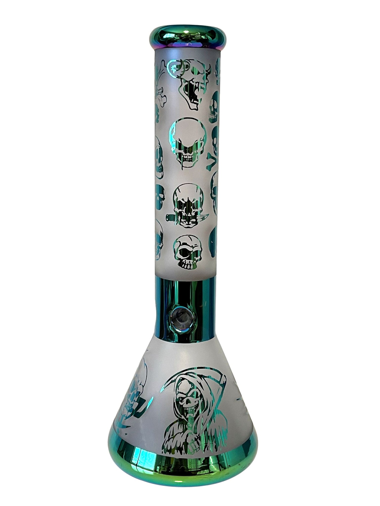 14 Inch Frosted & Holographic Beaker Base Glass Water Pipe Bong – Glass  City Pipes