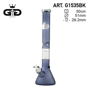 Grace Glass | Approx. 19.5" Super Thick Glass Water Pipe Bong w. Tree Perc - Black 