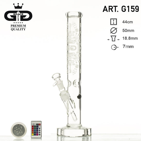 Grace Glass | Hammer Series | 18 Inch Crystal Art LED Bong