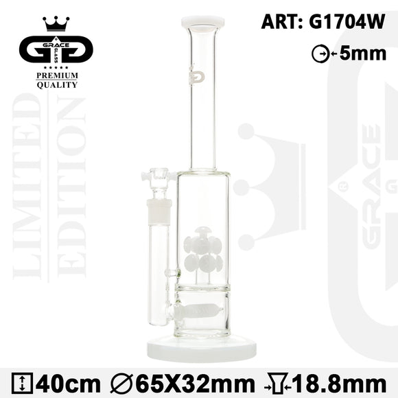 Grace Glass | 15 Inch Water Pipe Bong w/ Atomic Perc