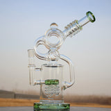 Approx. 11.5" Recycler Style Water Pipe w/ Dual Percs Daze Supply