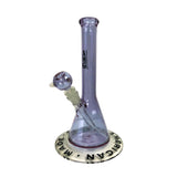 AMG Glass 10 inch Wide Base Purple Bong Water Pipe